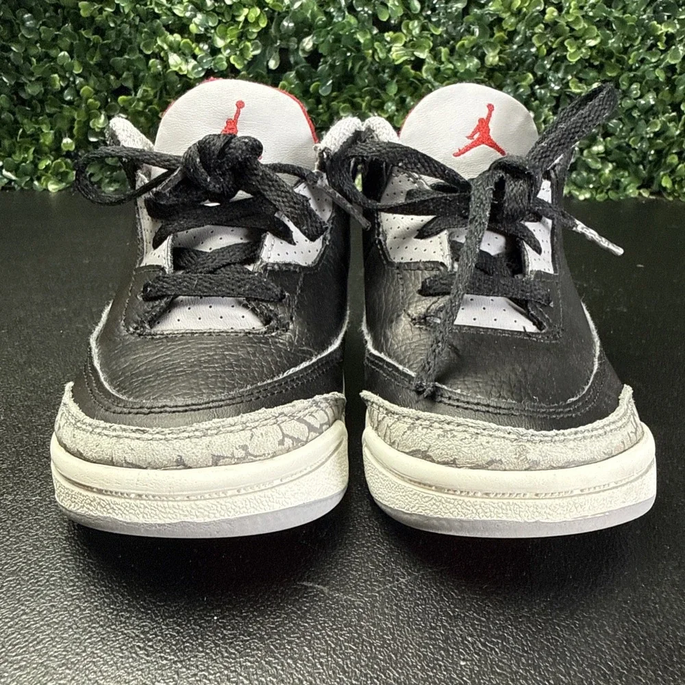 Jordan Air Jordan 3 Retro Shoes Toddler Size 9C Black Cement Boys DM0968-010